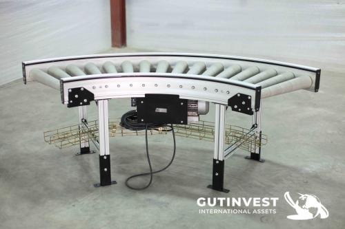 Mesa de rodillos motorizada curva (1700 x 510 mm)
