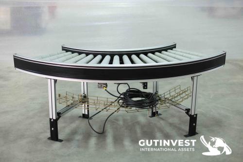 Mesa de rodillos motorizada curva (1700 x 510 mm)