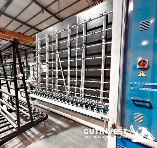 Máquina lavadora vertical de vidrio
