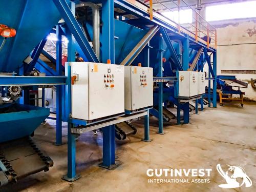 Complete line for sale for recycling tires - 10.000T/year.