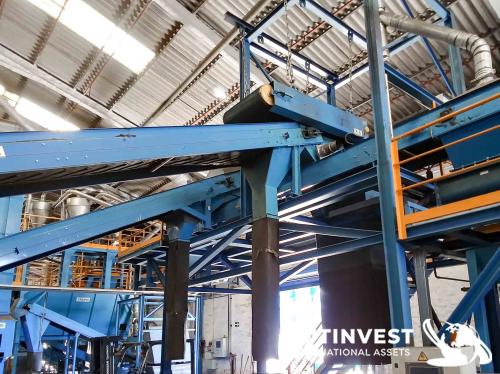 Complete line for sale for recycling tires - 10.000T/year.