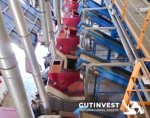Complete line for sale for recycling tires - 10.000T/year.