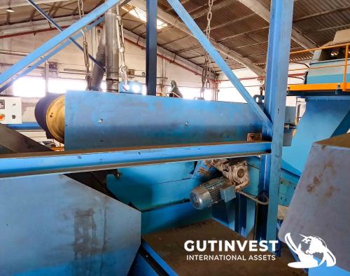 Complete line for sale for recycling tires - 10.000T/year.