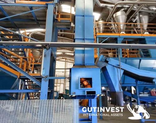 Complete line for sale for recycling tires - 10.000T/year.