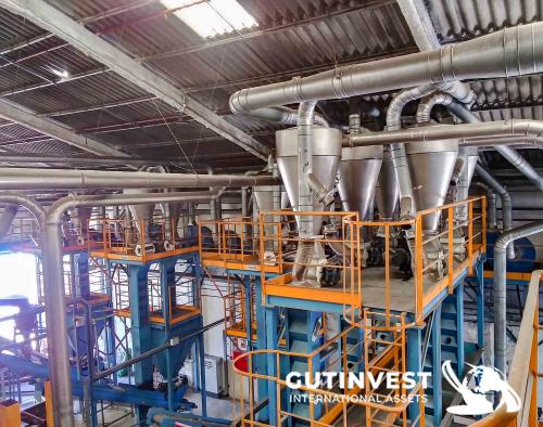 Complete line for sale for recycling tires - 10.000T/year.
