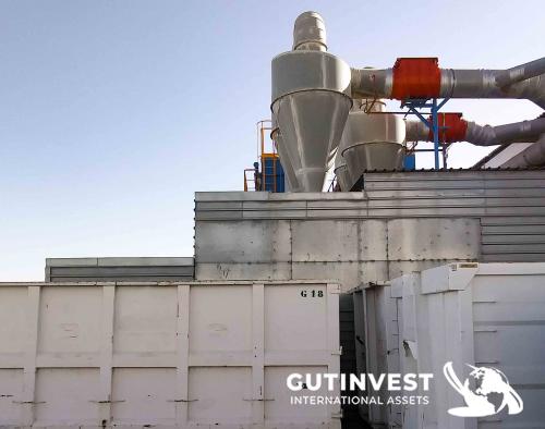 Complete line for sale for recycling tires - 10.000T/year.