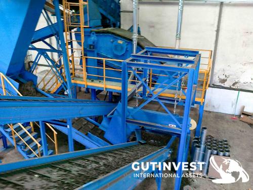 Complete line for sale for recycling tires - 10.000T/year.