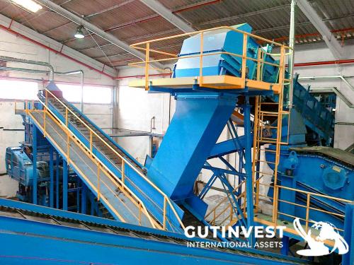 Complete line for sale for recycling tires - 10.000T/year.