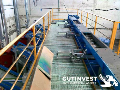 Complete line for sale for recycling tires - 10.000T/year.