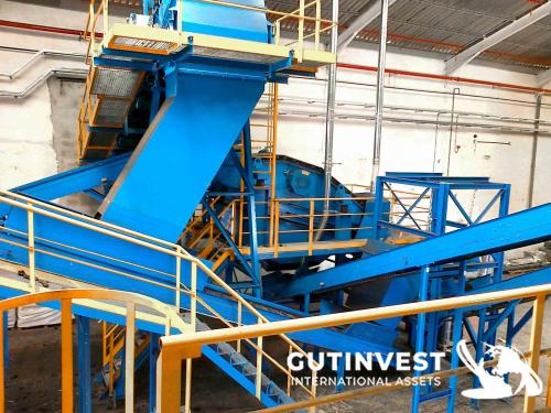 Complete line for sale for recycling tires - 10.000T/year.