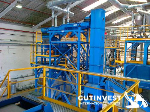 Complete line for sale for recycling tires - 10.000T/year.