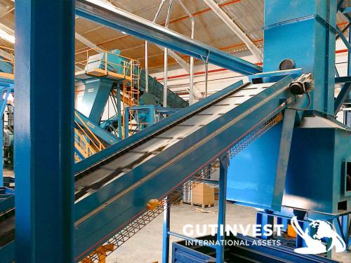 Complete line for sale for recycling tires - 10.000T/year.