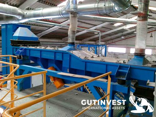 Complete line for sale for recycling tires - 10.000T/year.