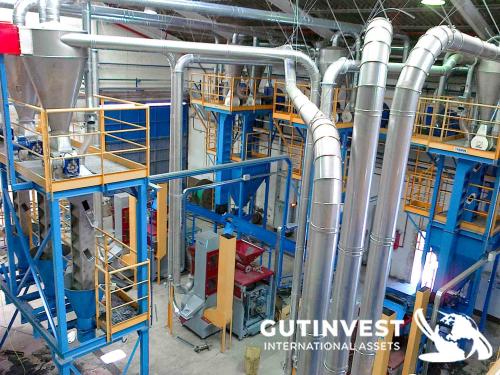 Complete line for sale for recycling tires - 10.000T/year.