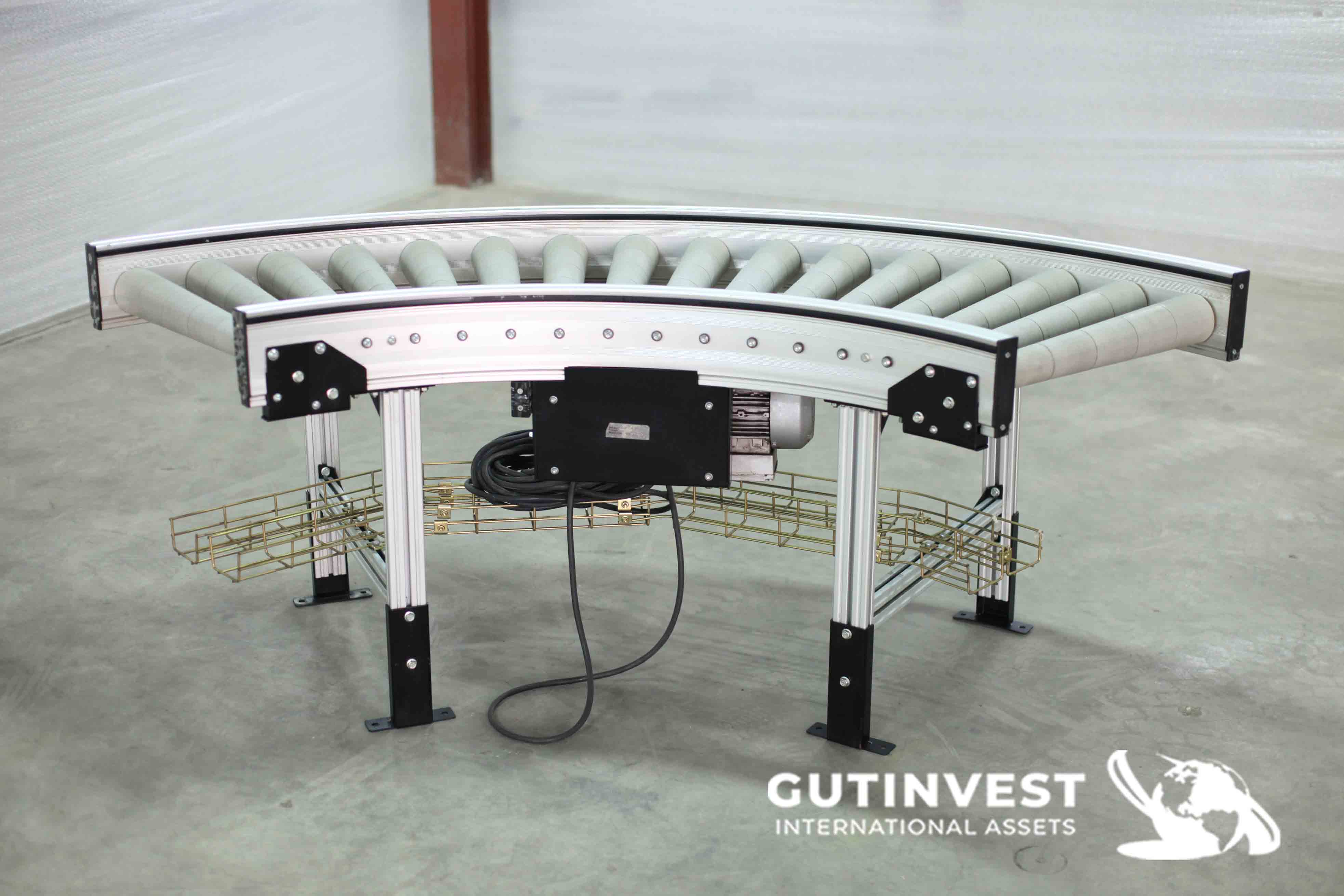 Mesa de rodillos motorizada curva (1700 x 510 mm)