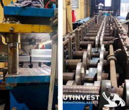 Sheet metal roll forming machine.
