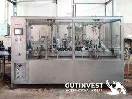 Automatic disgorgement and dosing machine for sparkling wines.